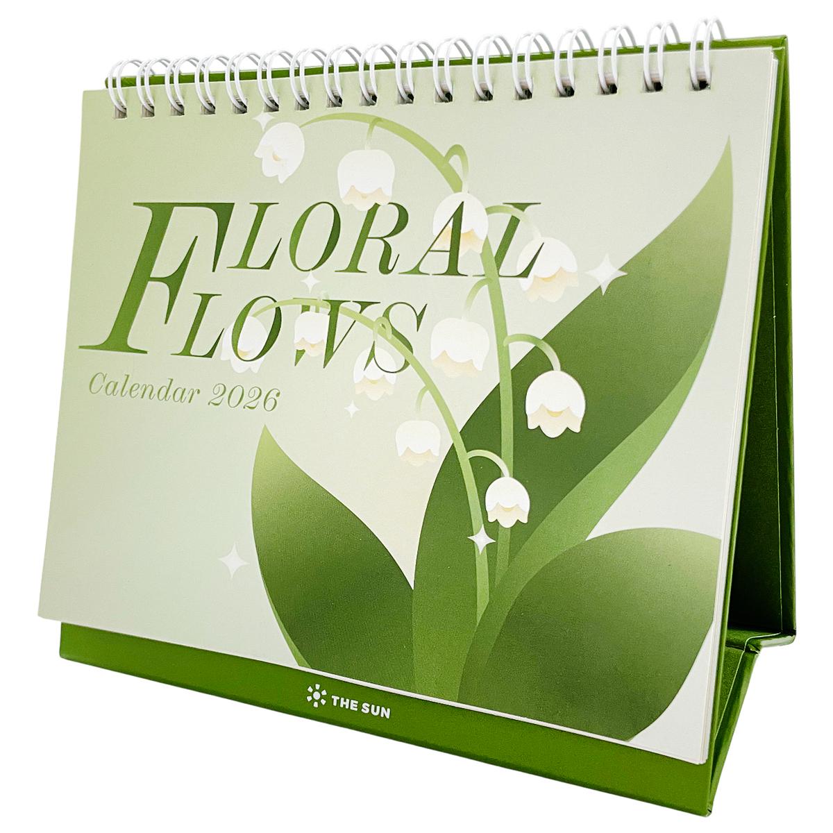 Lịch Bàn Chữ A 2026 - The Sun - Floral Flows