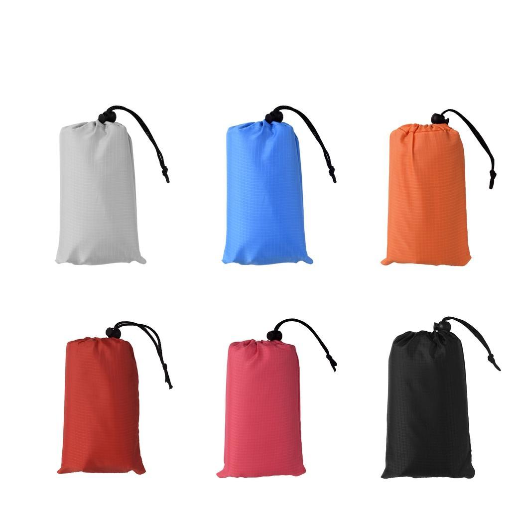 Outdoor Picnic Beach Blanket Waterproof Camping Pocket Blanket Packable Folding Mat with Corner Rope Loop