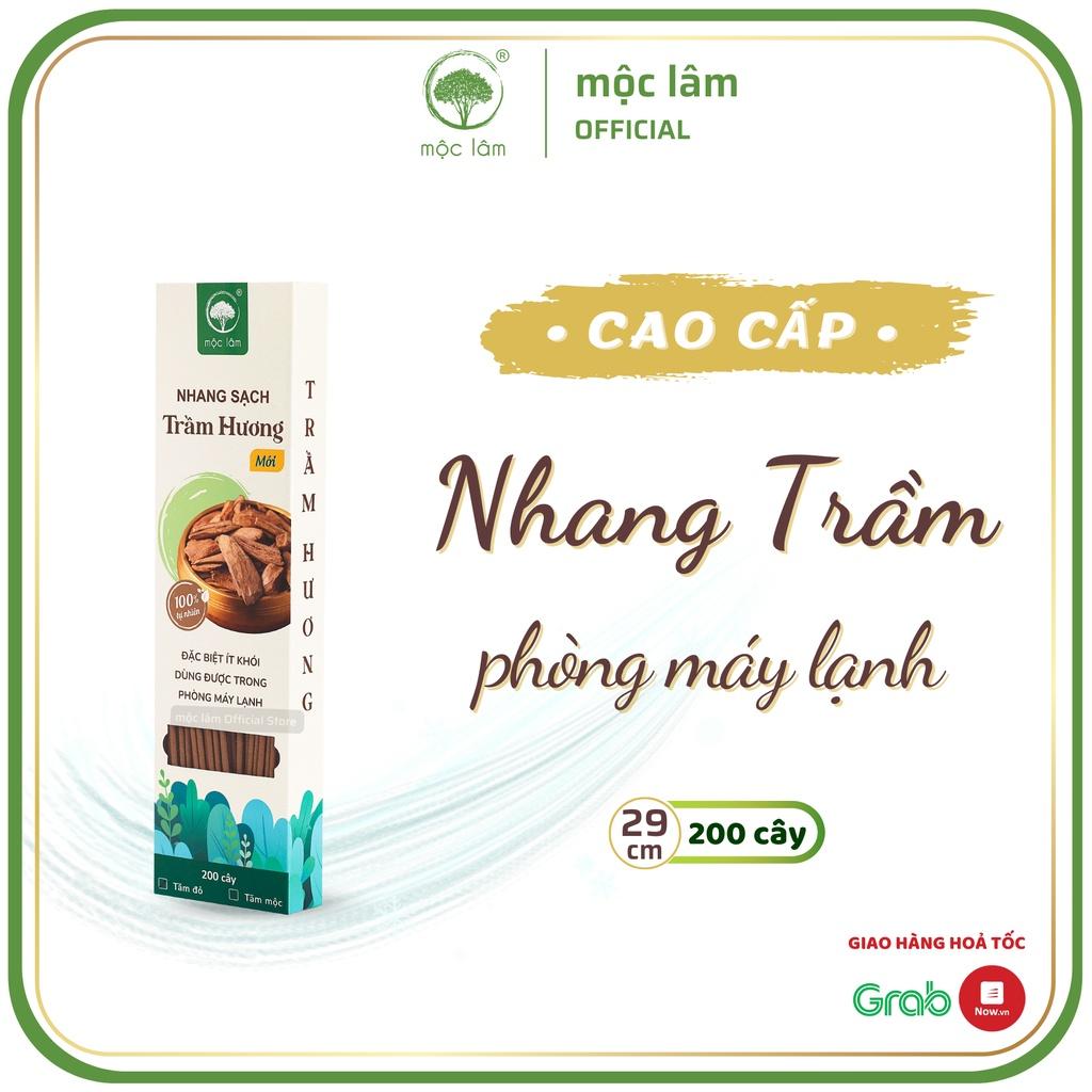 Nhang Trầm Hương MỘC LÂM 29cm 200cây, Nhang Sạch Ít Khói Ít Tàn, Hương Dịu Nhẹ, Nhang Phòng Máy Lạnh