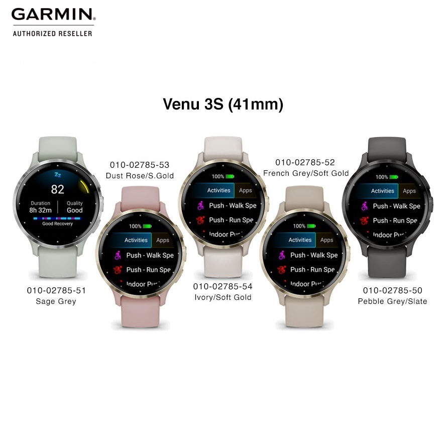 Đồng hồ thông minh Garmin Venu 3S (Thể thao, thể hình và theo dõi thể chất) - Hàng chính hãng