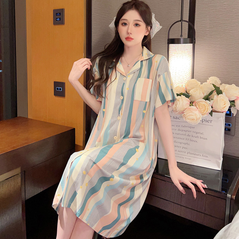 Váy Đầm Bầu Sau Sinh Có Khe Mở Cho Con Bú Chất Liệu Cotton
