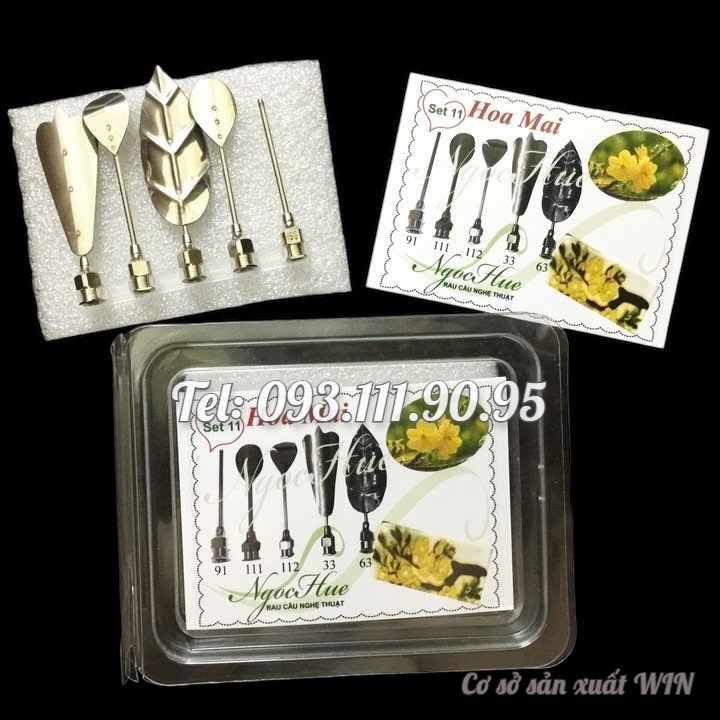Bộ 5 dụng cụ làm thạch rau câu 3D – Set 11 – Bộ làm hoa mai – Mã số 1610