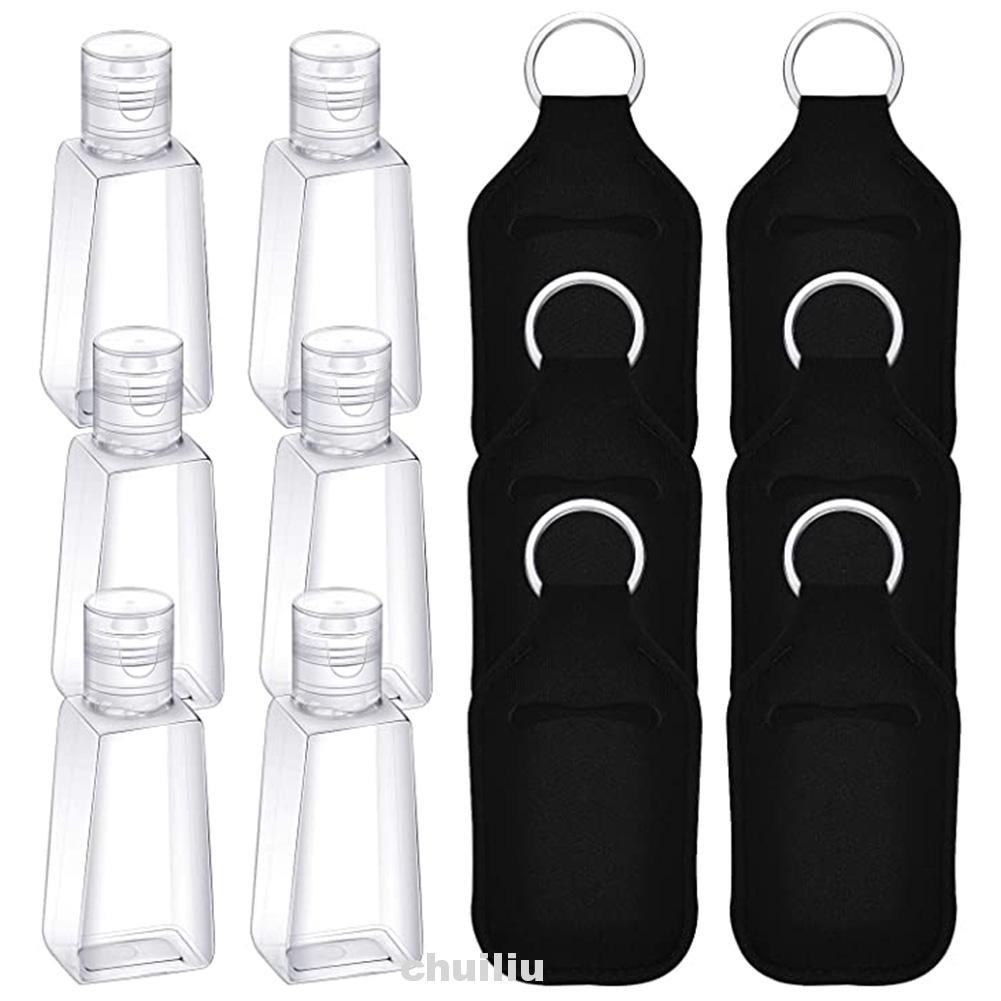 Set 12 Lọ Đựng Dầu Gội Trong Suốt Kèm Móc Khóa Tiện Dụng