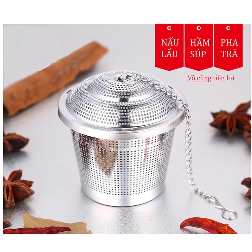 Dụng cụ lọc trà Inox 304 dạng hũ an toàn sức khỏe