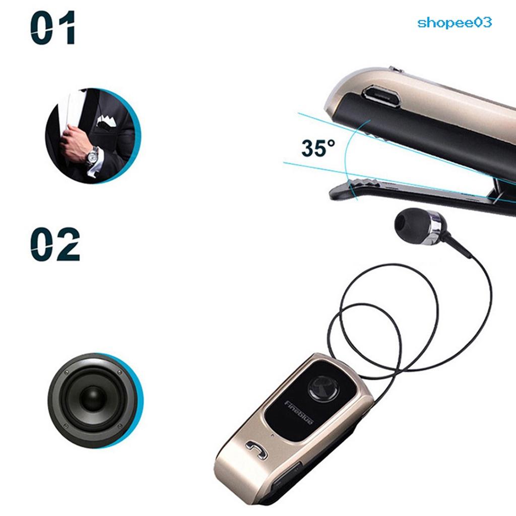 Fineblue F920 Vibration Alert Collar Clip Unilateral Business Bluetooth-compatible Earphone