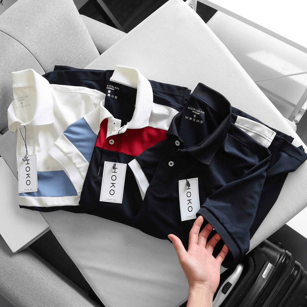 Áo thun nam cổ trụ polo cao cấp hoạ tiết siêu đẹp thời trang hàn quốc cho ae THỜI TRANG GU FASHION