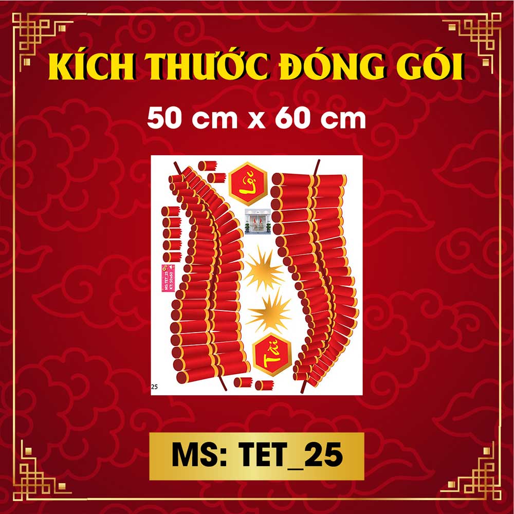 Decal trang trí tết combo số 7