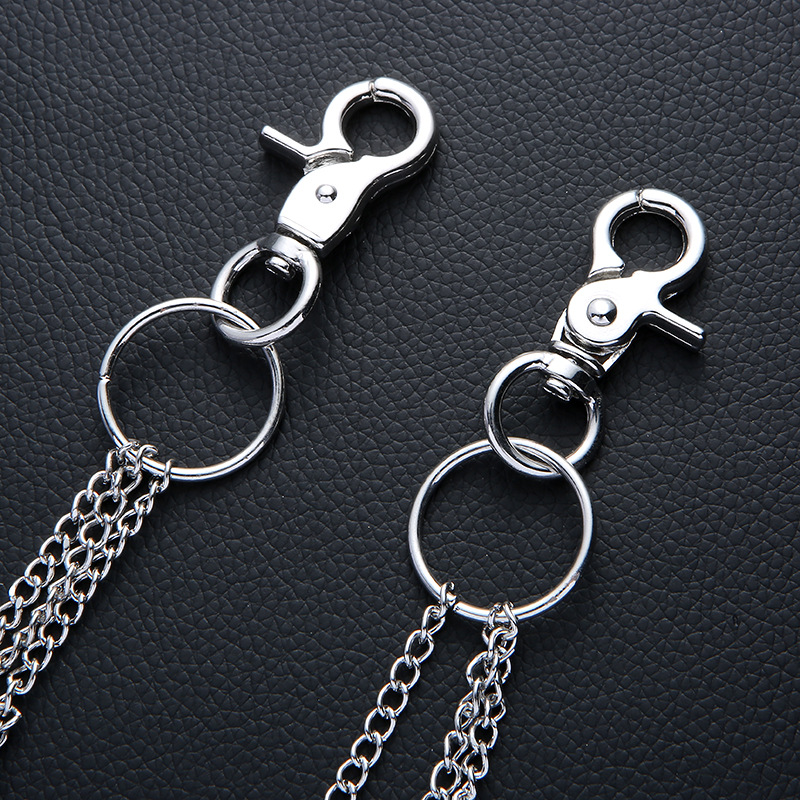 Xích đeo quần thời trang 3 trái tim unisex nam nữ độc đáo