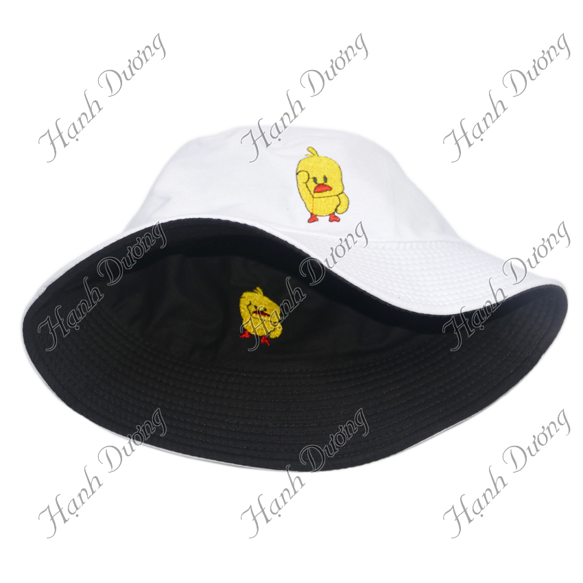 Mũ tai bèo con vịt vàng Yellow Duck siêu dễ thương, đội được 2 mặt với 2 màu độc đáo, tiện dụng, vòng đầu 58cm, vành rộng 6.5cm - Hạnh Dương