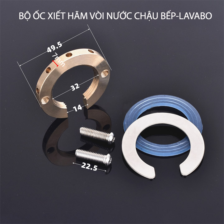 Ốc hãm chân vòi nước chậu bếp, lavabo thông minh, chắc chắn