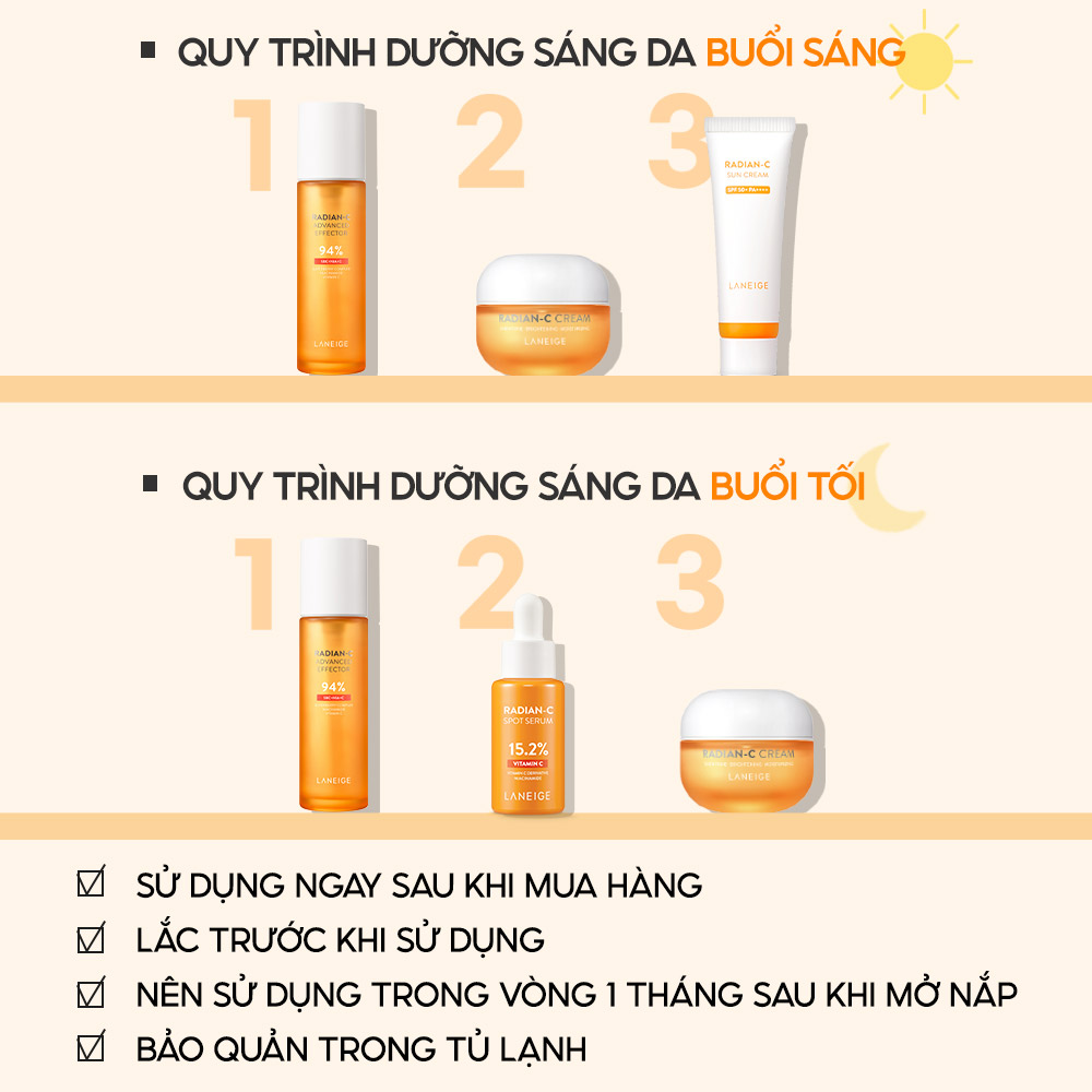 Tinh Chất Dưỡng Sáng Da Laneige Radian-C Advanced Effector 150ml