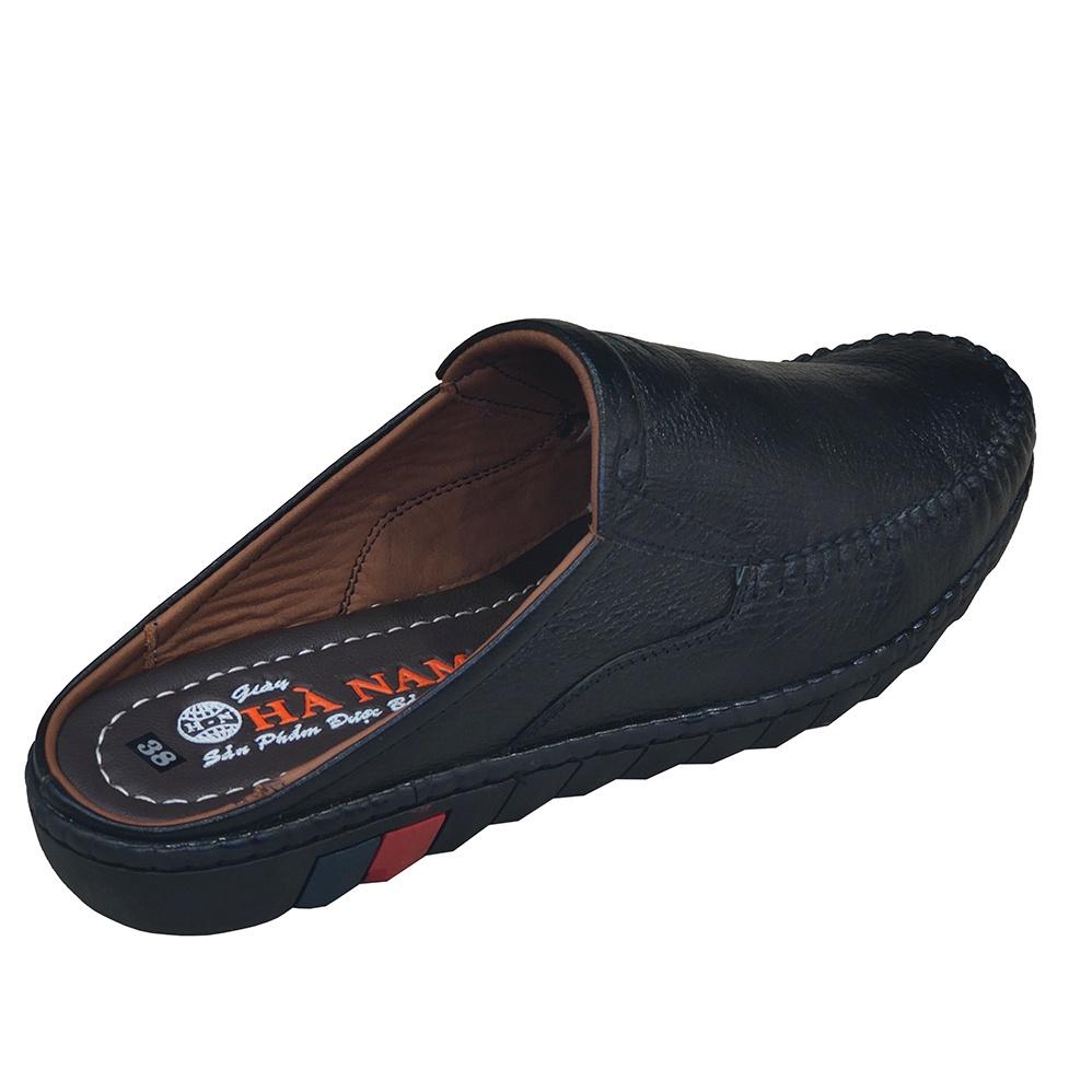Dép Bít Mũi Nam Da Bò Thật TiTi ĐÔ Cao Cấp GSB2101d