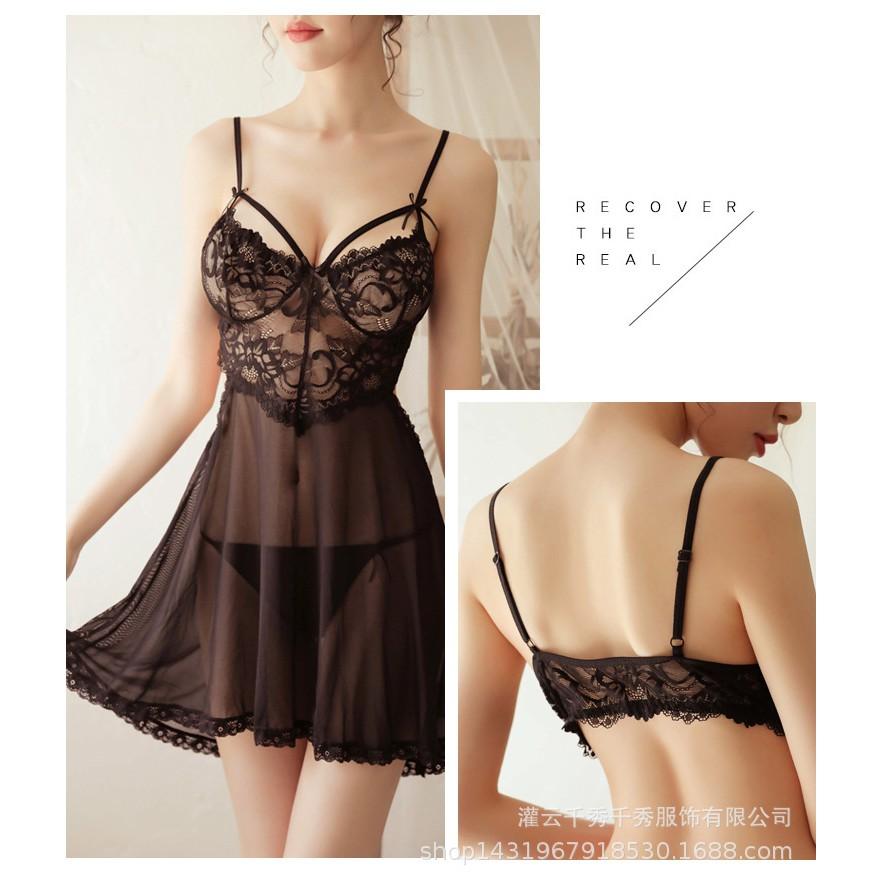 Đồ NgủSALE SẬP XÀNVáy ngủ ren khoét lưng gợi cảm MS1628