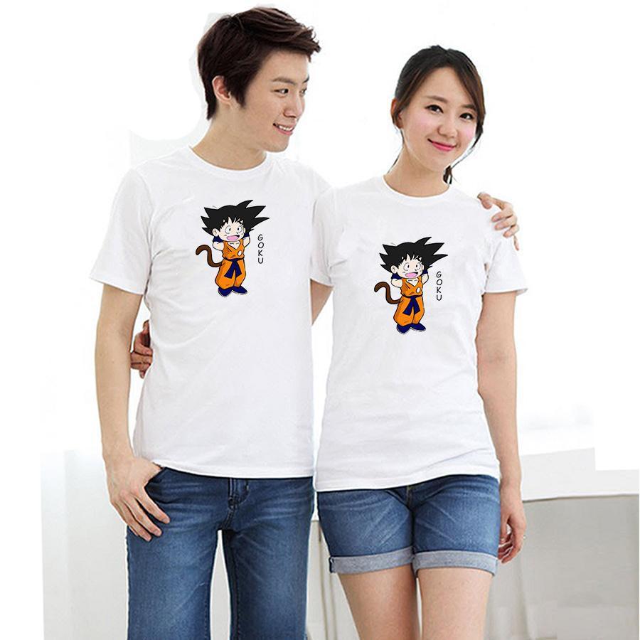 Áo thun cặp đôi in hình GoKu form rộng phong cách hàn quốc