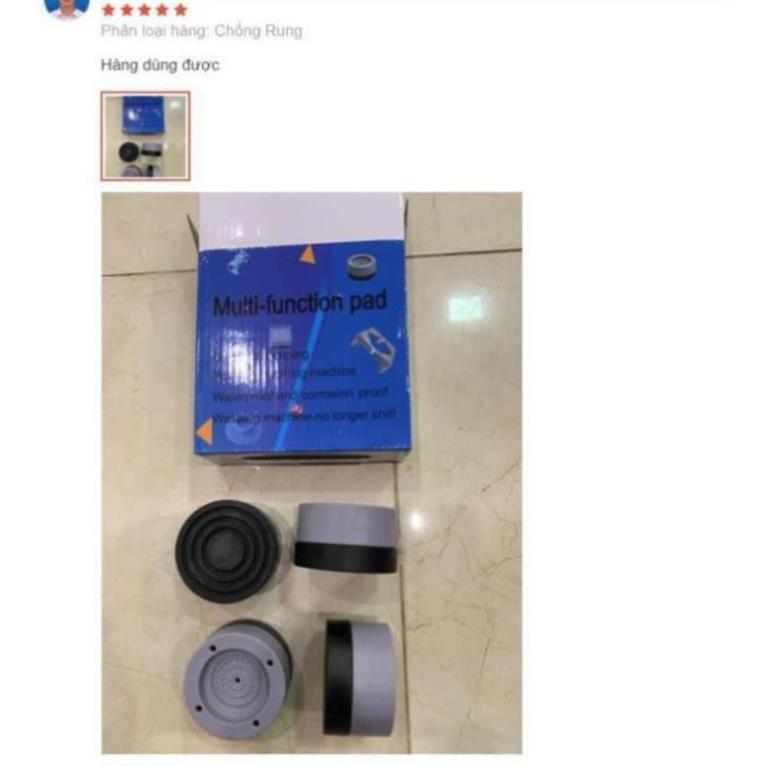 Chân máy giặt 4 miếng cao su cao cấp chống ồn chống rung