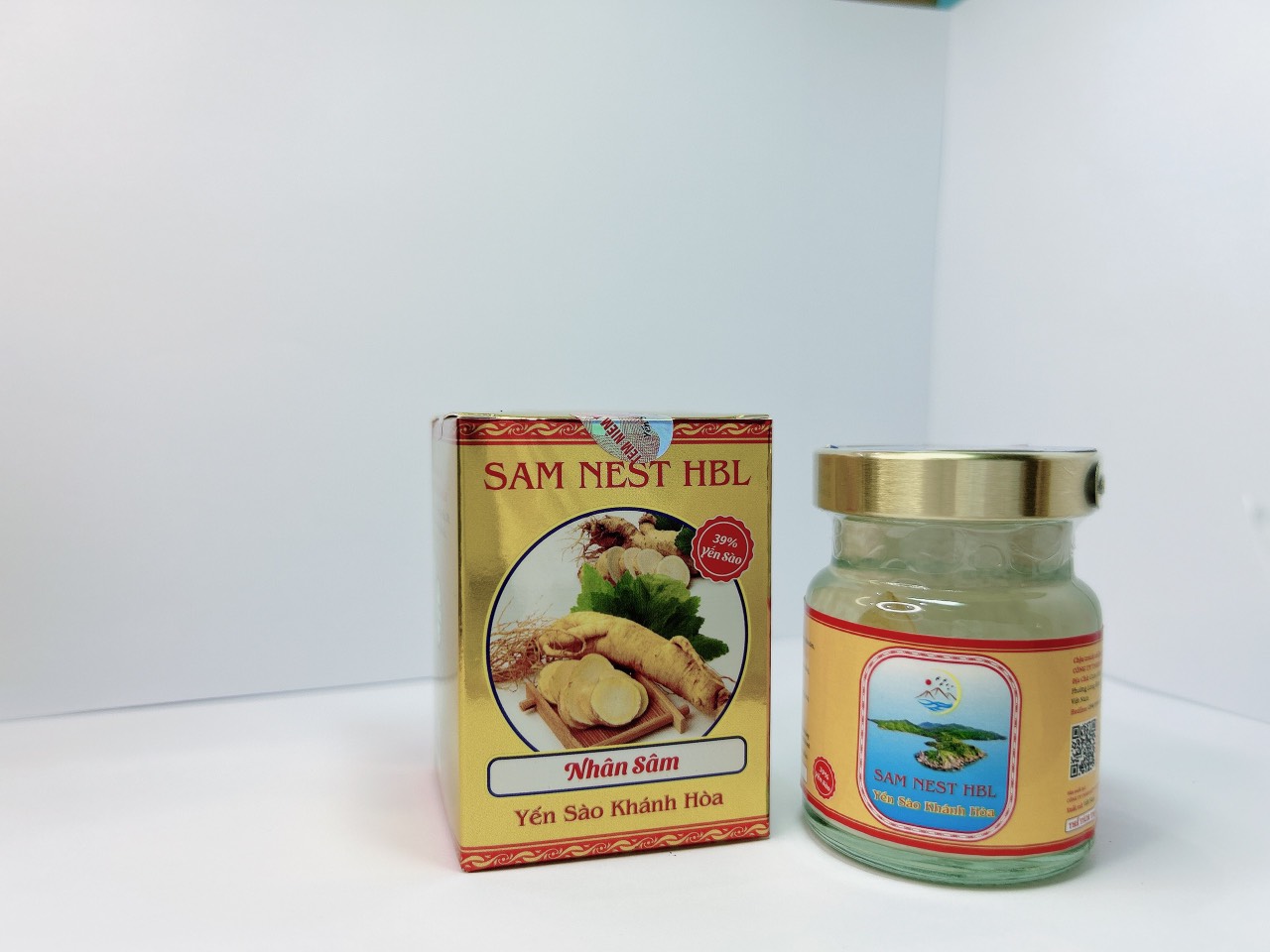 Yến Sào Khánh Hòa Nhân Sâm Sam Nest HBL Chưng Sẵn Lọ 70ml Không Dùng Chất Bảo Quản