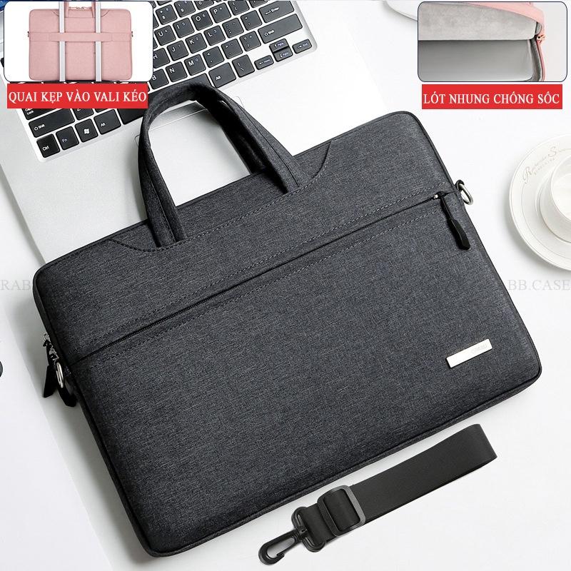 Túi đựng chống sốc dành cho Macbook, Laptop - Cặp đựng cho Macbook chống nước, lót nhung chống sốc nhiều ngăn siêu bền