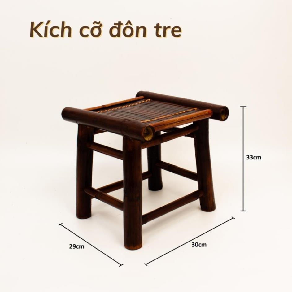 Combo bàn ghế tre HOME MÂY nhỏ gọn đơn giản, phù hợp mọi không gian decor gia đình / ban công / HealHomes