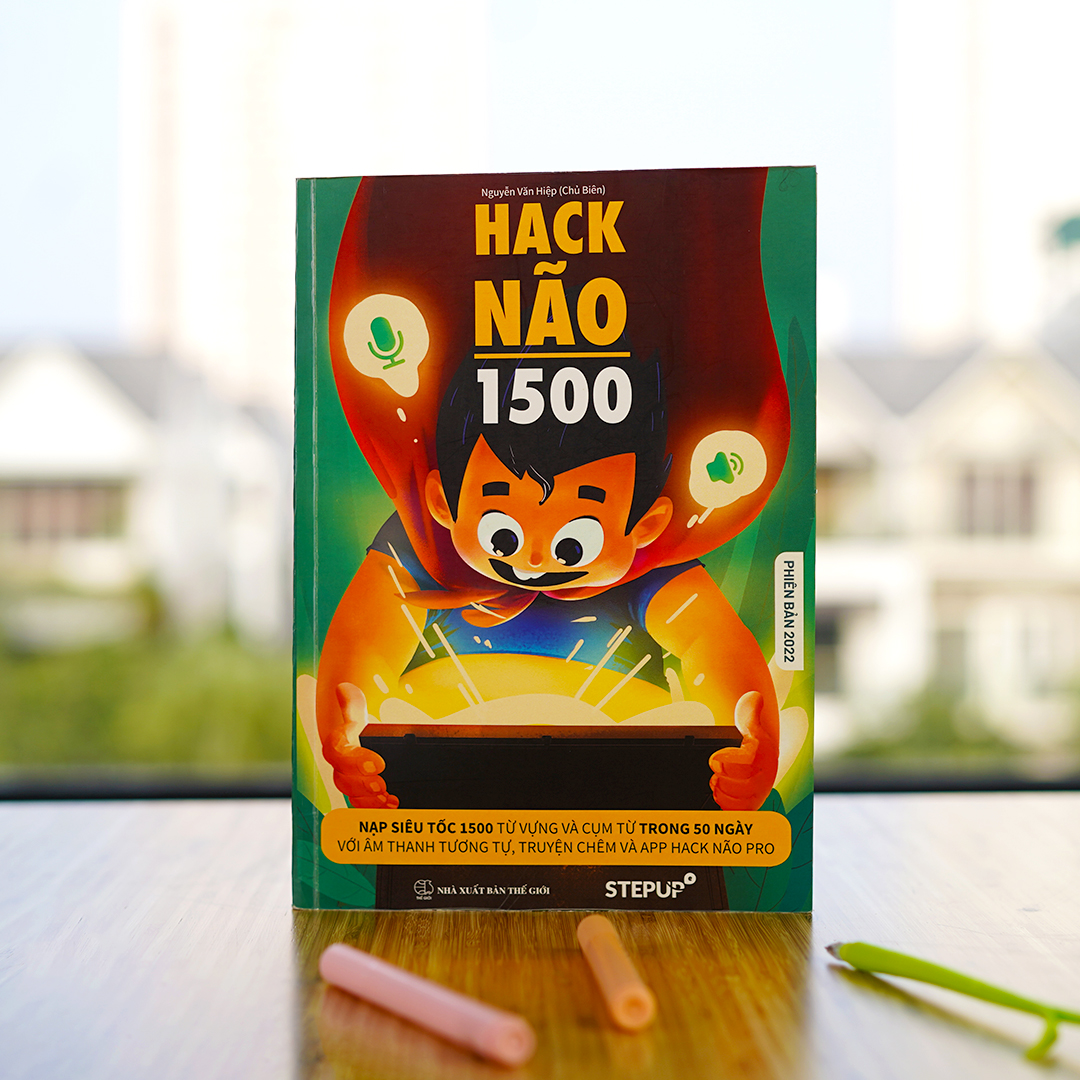 Sách - Hack Não 1500 (Phiên bản 2022) - Tặng App Hack Não Pro học phát âm miễn phí