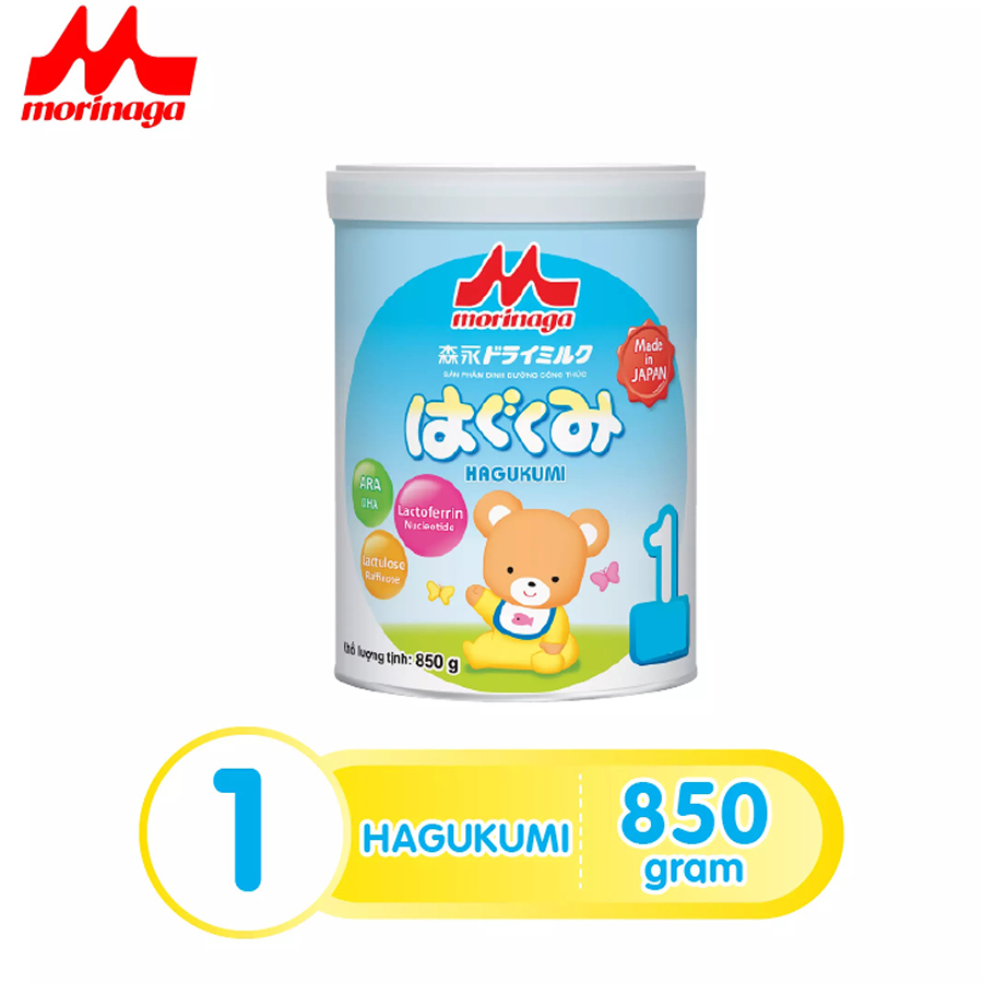 Combo 2 lon Sữa Morinaga số 1 (Hagukumi) 850g - Tặng 1 lon sữa cùng loại 320gr