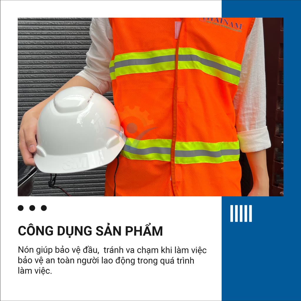 Mũ bảo hộ 3M H701V nón bảo hộ lao động cao cấp nhựa ABS siêu cứng, lồng nón điều chỉnh được độ cao chính hãng 3M