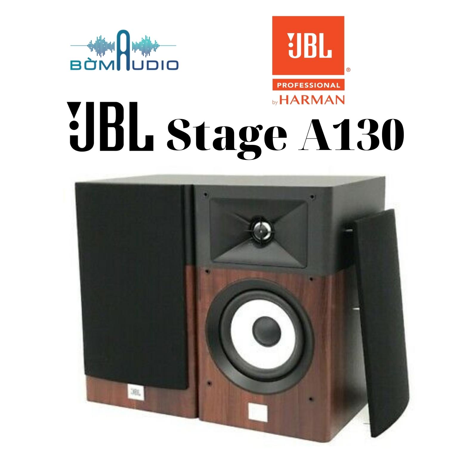 JBL STAGE A130 | Loa Bookshelf Xem Phim Nghe Nhạc Cực Hay Của JBL_USA | Treb Nhôm Sáng 25mm Thiết Kế Họng Kèn Hướng Sóng Độc Đáo - Loa Mid/Bass Polycellulose 13,5cm - Công Suất 125W - Độ Nhạy Cao 86dB | Hàng Chính Hãng _ Mới 100%