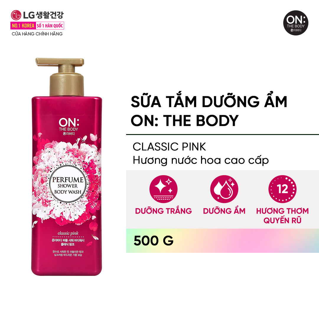 Sữa tắm dưỡng ẩm hương nước hoa On: The Body Perfume Classic Pink 500g