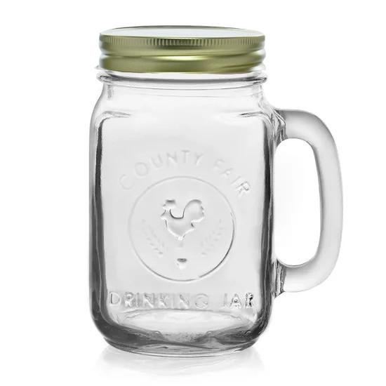 Ly thủy tinh tay cầm nắp vặn 450ml Bormioli Rocco- HÀNG CHÍNH HÃNG