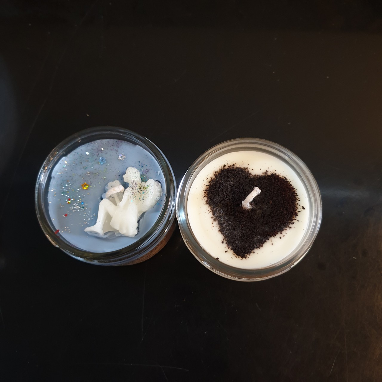 Combo 3 Nến thơm tinh dầu: Cà phê (coffee candle), gỗ Đàn hương và Quýt (Cam) 100g - Giúp thơm phòng, thư giãn giảm stress với thành phần hoàn toàn tự nhiên