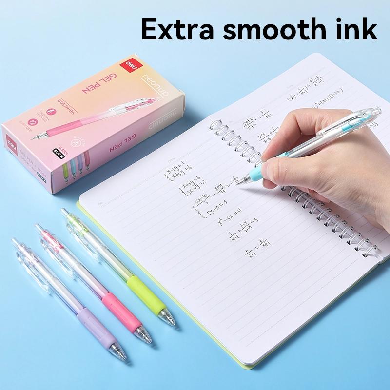 Bút Gel Bấm 0.5 mm - Deli EG057N-BL - Mực Xanh (Màu Thân Bút Giao Ngẫu Nhiên)