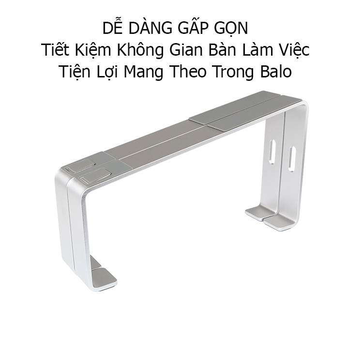 Giá Đỡ Để Bàn Laptop Hợp Kim Nhôm; Có Thể Gấp Gọn; Lưu Trữ Bàn Phím Sau Khi Sử Dụng - Hàng Nhập Khẩu