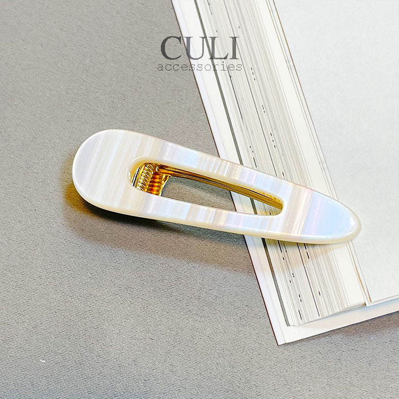 Kẹp tóc mini, Kẹp mái nhiều hình, chất liệu xà cừ lấp lánh, style Hàn Quốc - Culi accessories