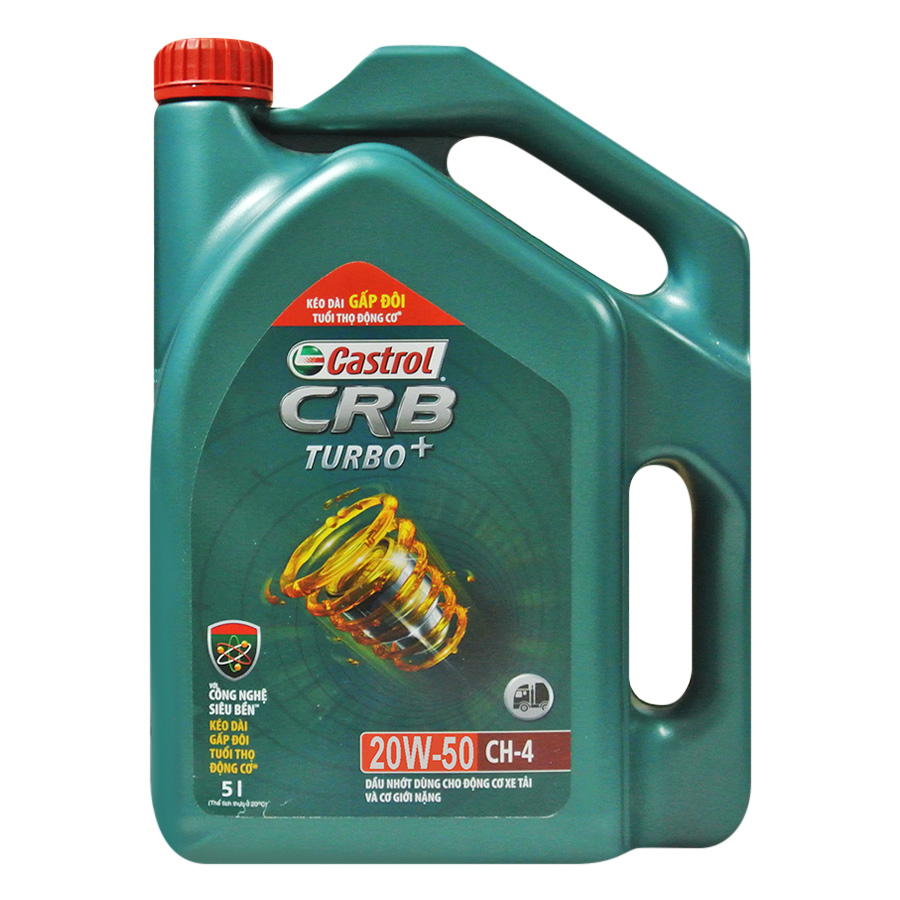 Nhớt Xe Castrol CRB Turbo 20W-50, CH-4/SF (5L)