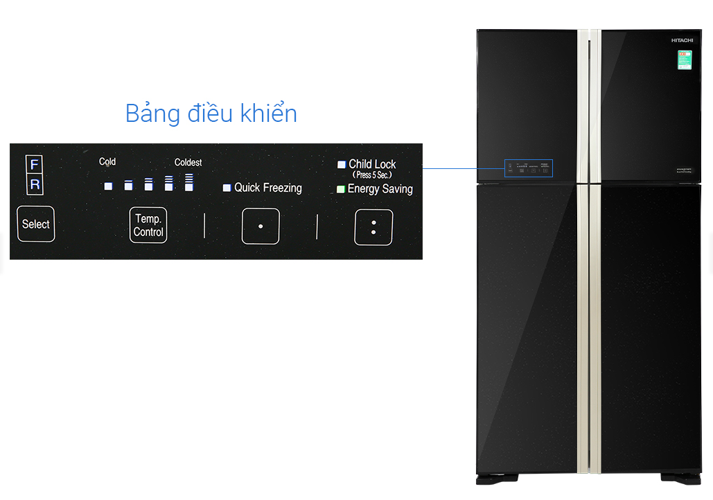 Tủ lạnh Hitachi Inverter 509 lít R-FW650PGV8 - Hàng Chính Hãng - Chỉ Giao Hà Nội