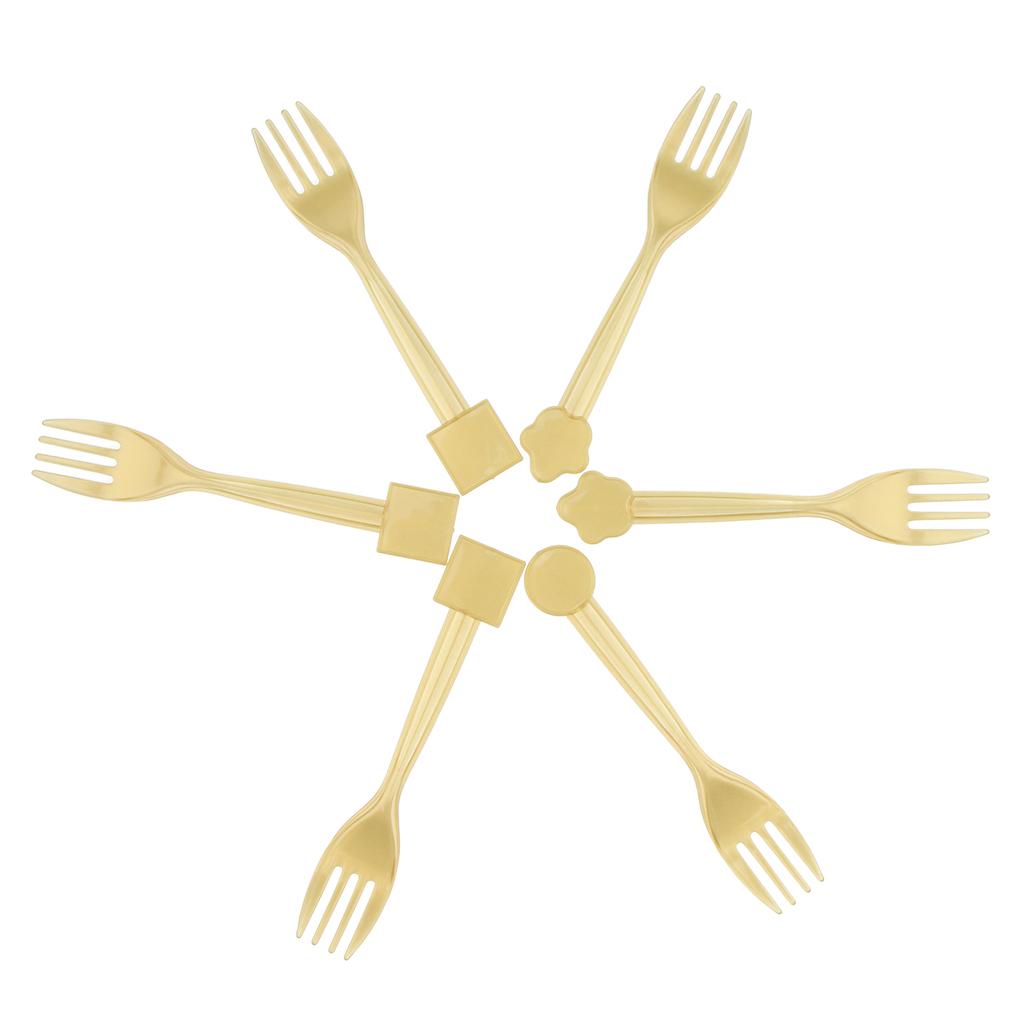 4x6pcs Disposable Plastic Cutlery Fork Kid Party Tableware Baby Shower Decor