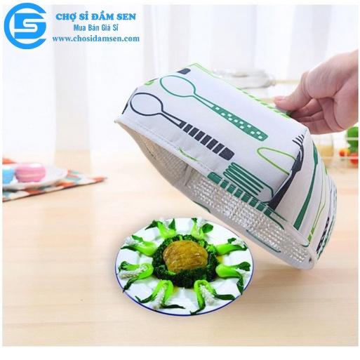 Lồng bàn giữ nhiệt gấp gọn, lồng bàn đậy thức ăn chống côn trùng ruồi và bụi bẩn G168-LongBan