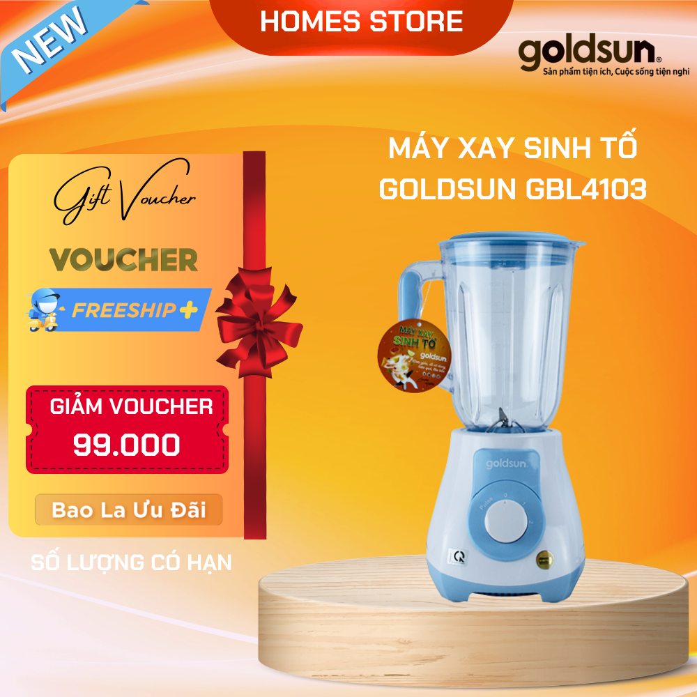 Máy Xay Sinh Tố GOLDSUN GBL4103 Dung Tích 1.5 L Công Suất 400 W - Hàng Chính Hãng