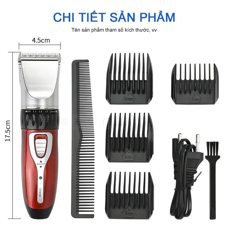 Tông đơ cắt tóc gia đình Jichen 0817 cao cấp có sẵn pin sạc được trong tonder