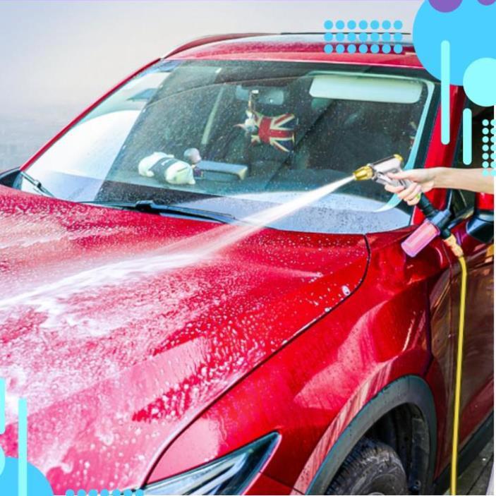 Bộ dây vòi xịt nước rửa xe, tưới cây . tăng áp 3 lần, loại 15m 206236 đầu đồng, cút đồng+ tặng mở chai