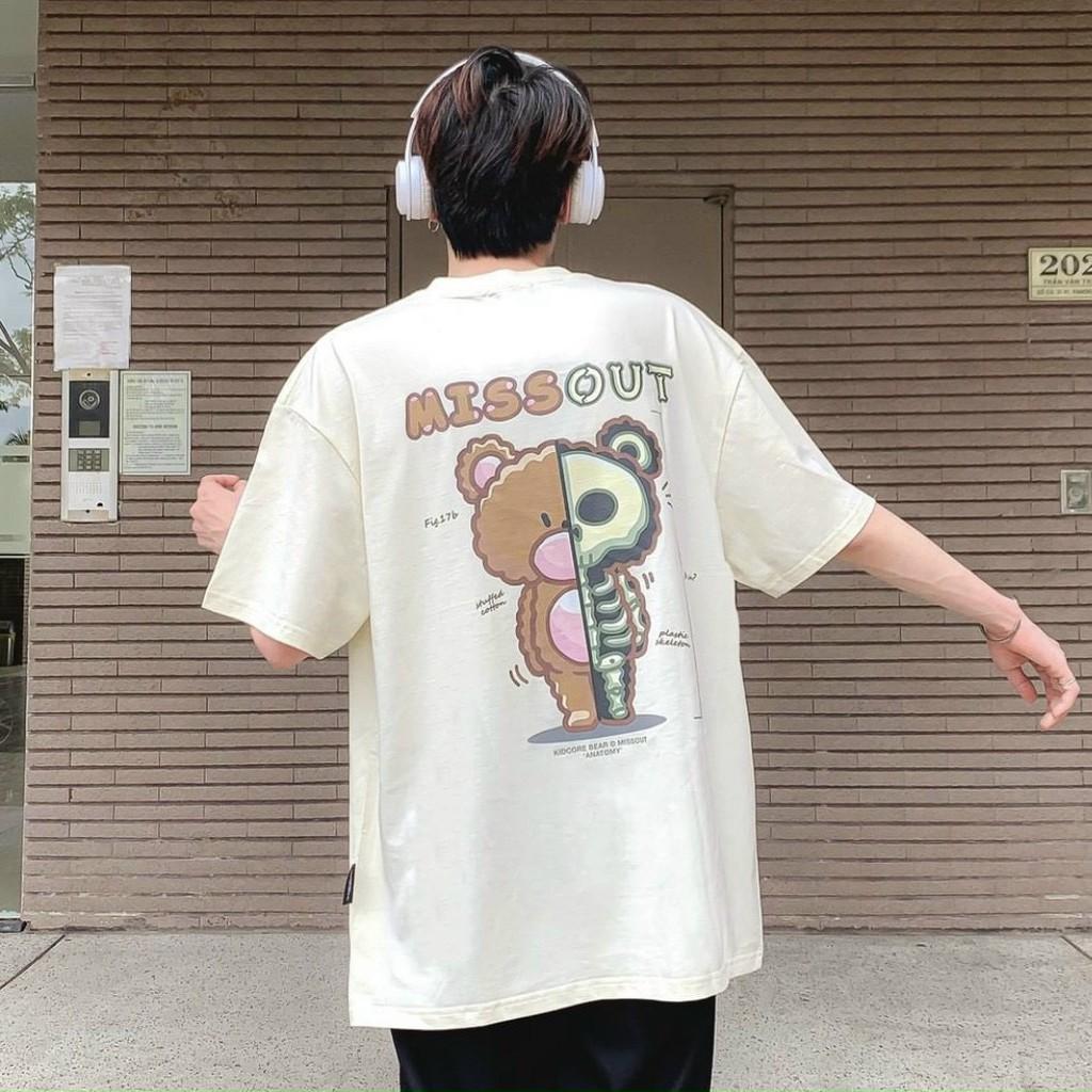Áo Thun Local Brand Missout Gấu Nam Nữ Tay Lỡ Oversize Unisex Full Mạc