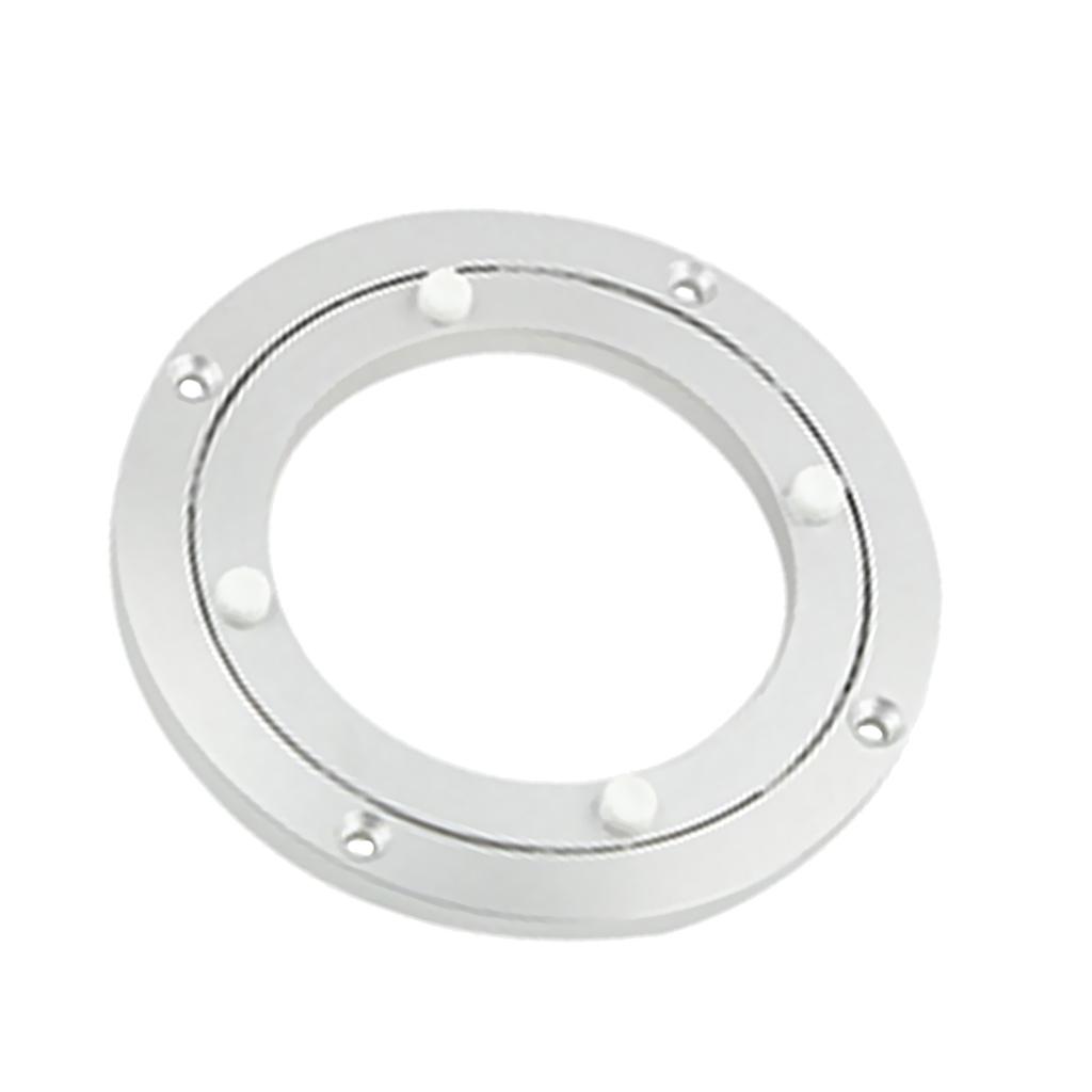 Aluminum Alloy Round Rotating Turntable Bearing Table Silver White