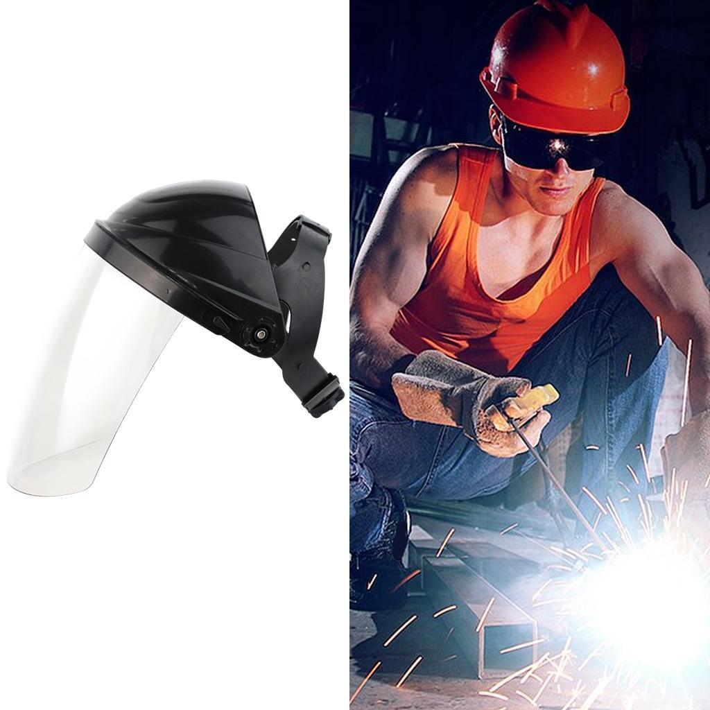 2x Anti Fog Full Face Shield Head-mounted Safety Anti- Clear Glasses Visor Safety Work Welding Grinding Helmet Cover Headgear