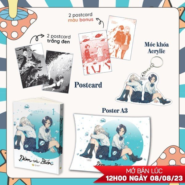 Đêm Và Biển - Tập 1 - Bản Đặc Biệt - Tặng Kèm 2 Postcard + 2 Postcard Màu + 1 Poster A3 + 1 Móc Khóa