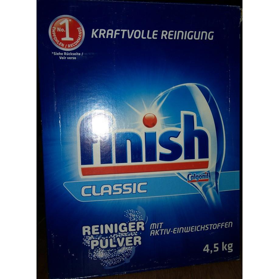 Bộ sản phẩm Bột rửa bát Finish 4,5 kg, muối rửa bát Finish 1.2kg, nuớc làm bóng finish 400ml