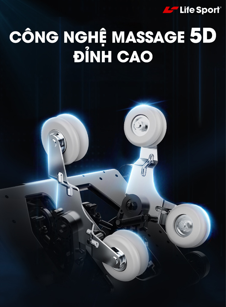 Ghế Massage Toàn Thân Lifesport LS-750, Ghế Massage Công Nghệ Bậc Nhất Kết Hợp Với Các Chất Liệu Cao Cấp BH 6 Năm