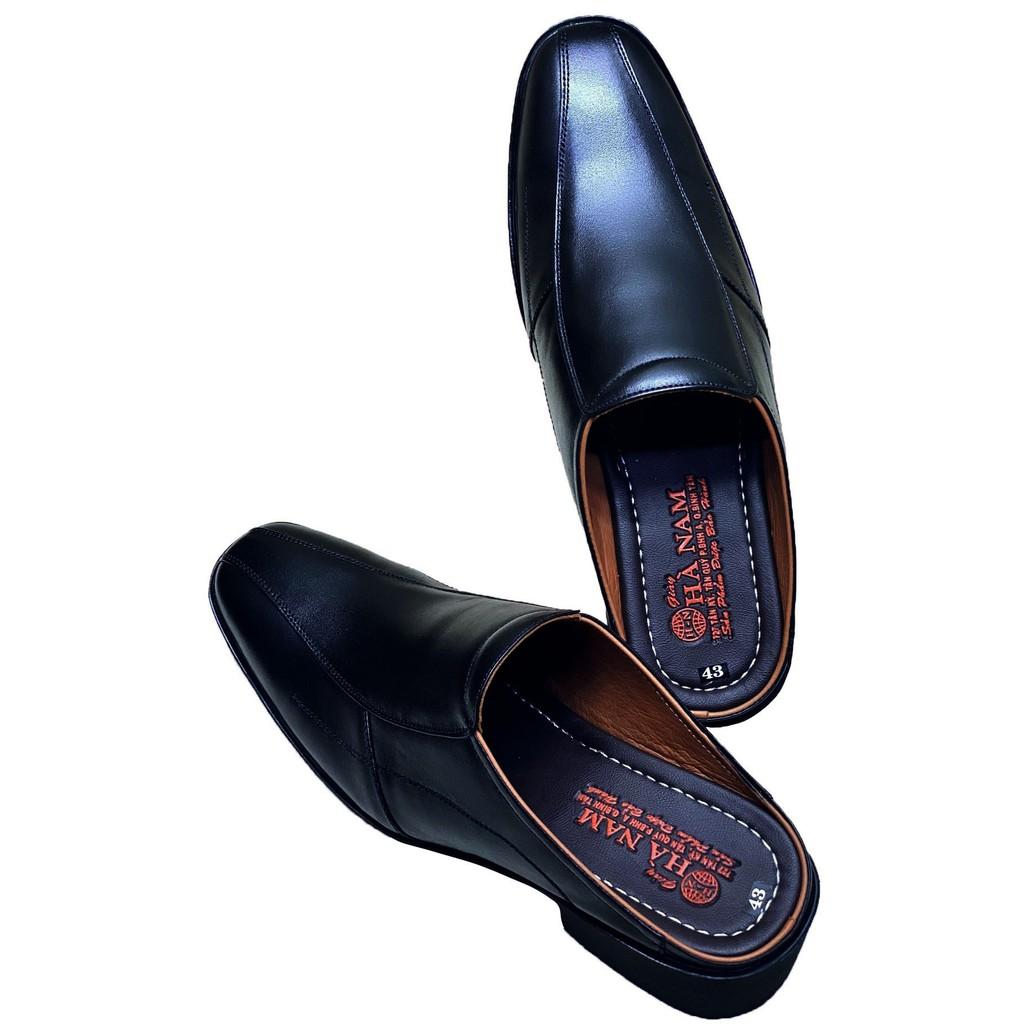 Dép Bít Mũi Nam HÀ NAM Da Bò Thật Cao Cấp GSB2039C