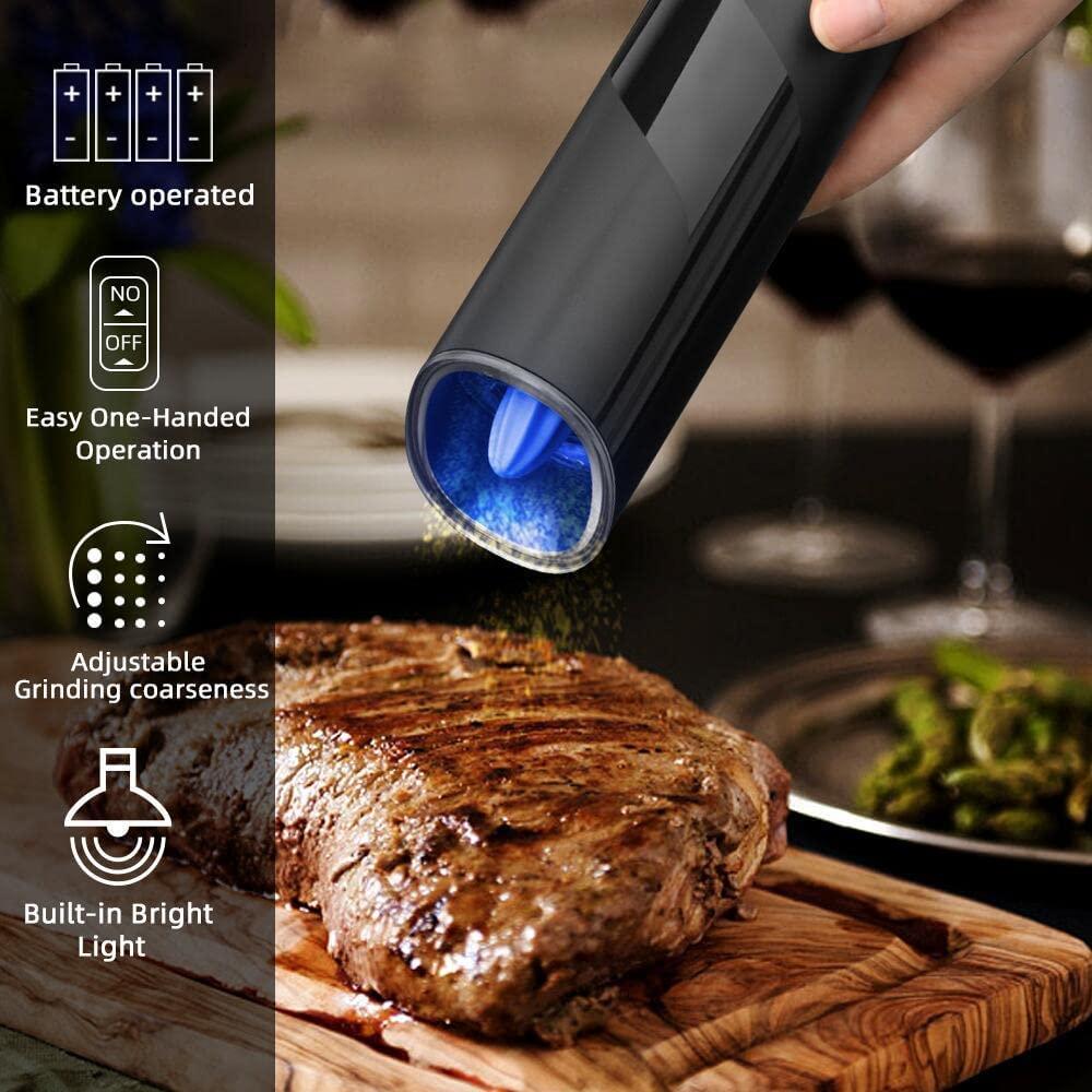 Máy xay tự động trọng lực điện Máy xay tiêu và muối chạy bằng pin