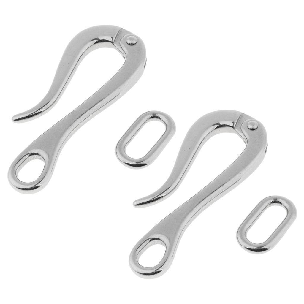 2pcs Stainless Steel Pelican Hook 3.9inch