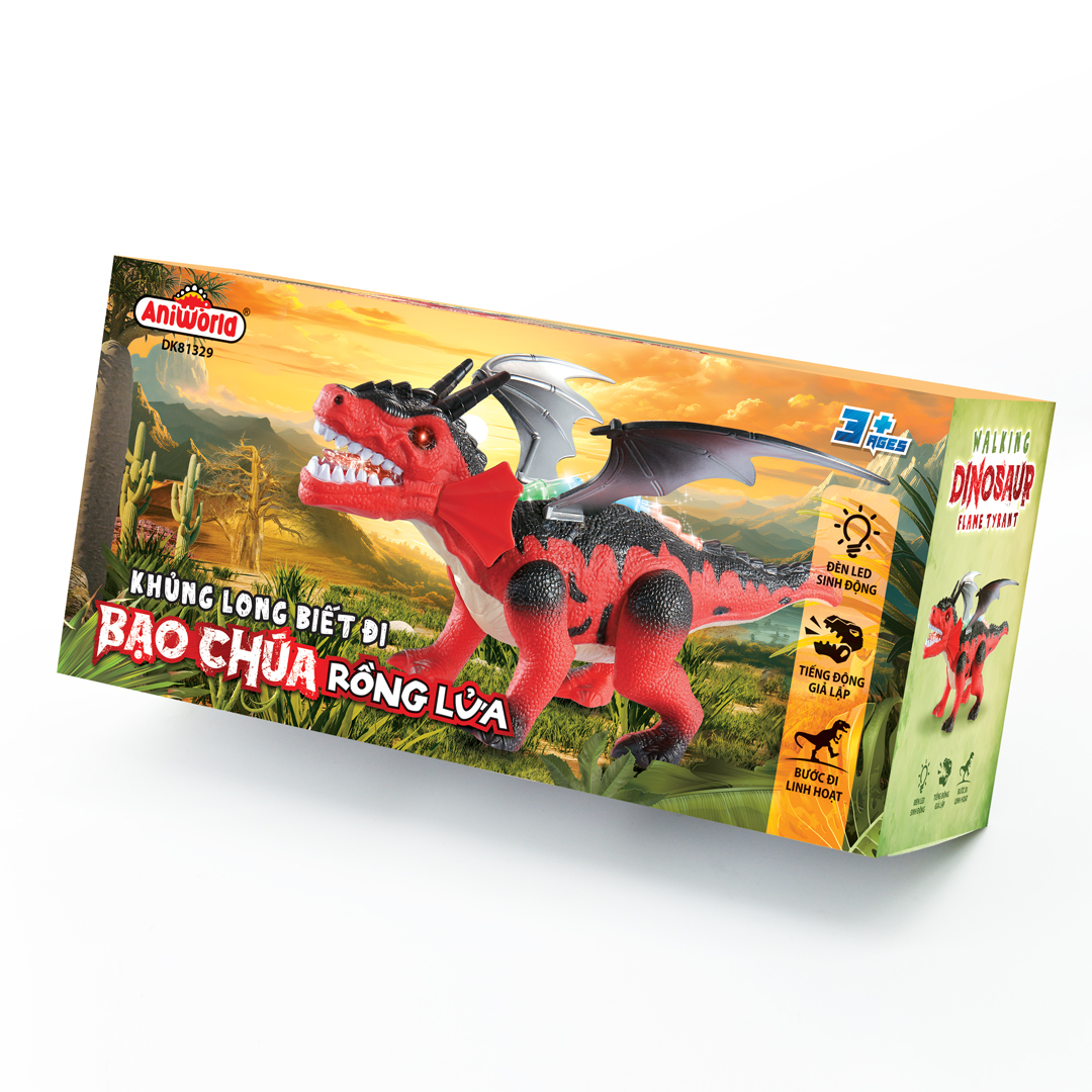 Đồ Chơi Mô Hình Khủng Long Biết Đi - Bạo Chúa Rồng Lửa DK81329