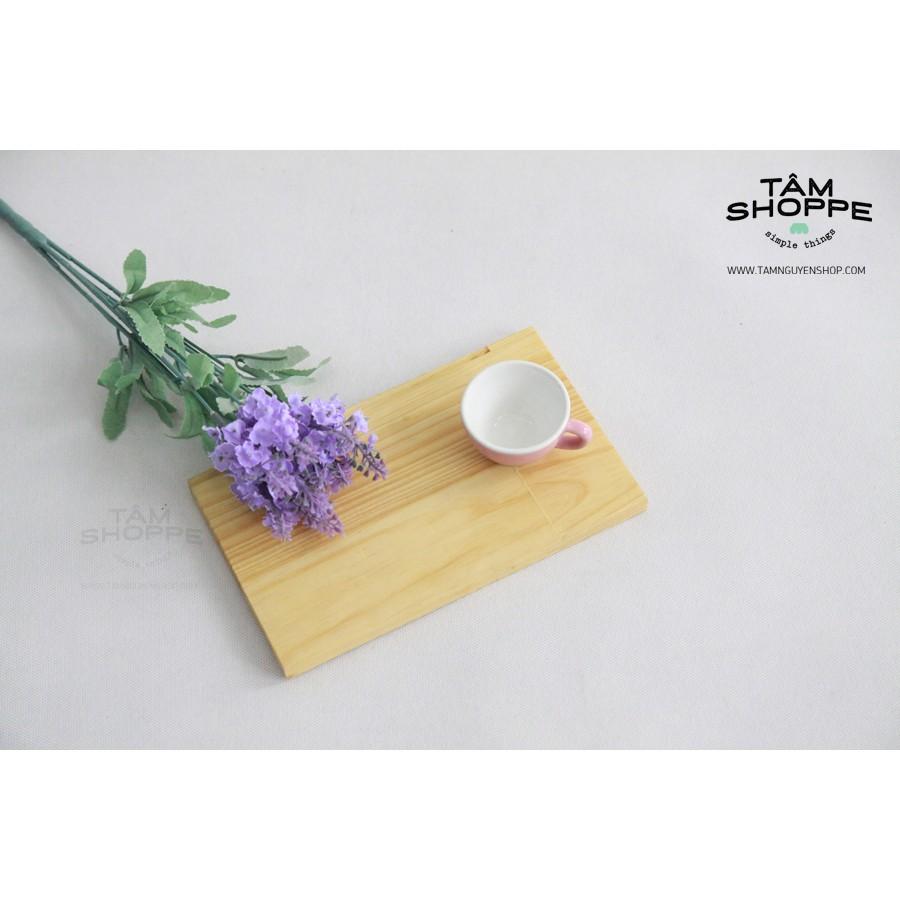 Tấm gỗ chữ nhật lót ly
